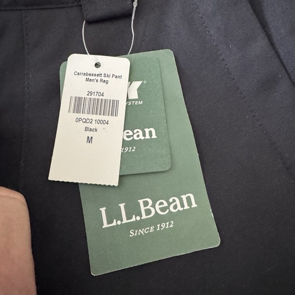 LL Bean Carrabassett Ski Pants Mens M Reg Black Insualted Snow Outdoor NWT - Picture 4 of 9